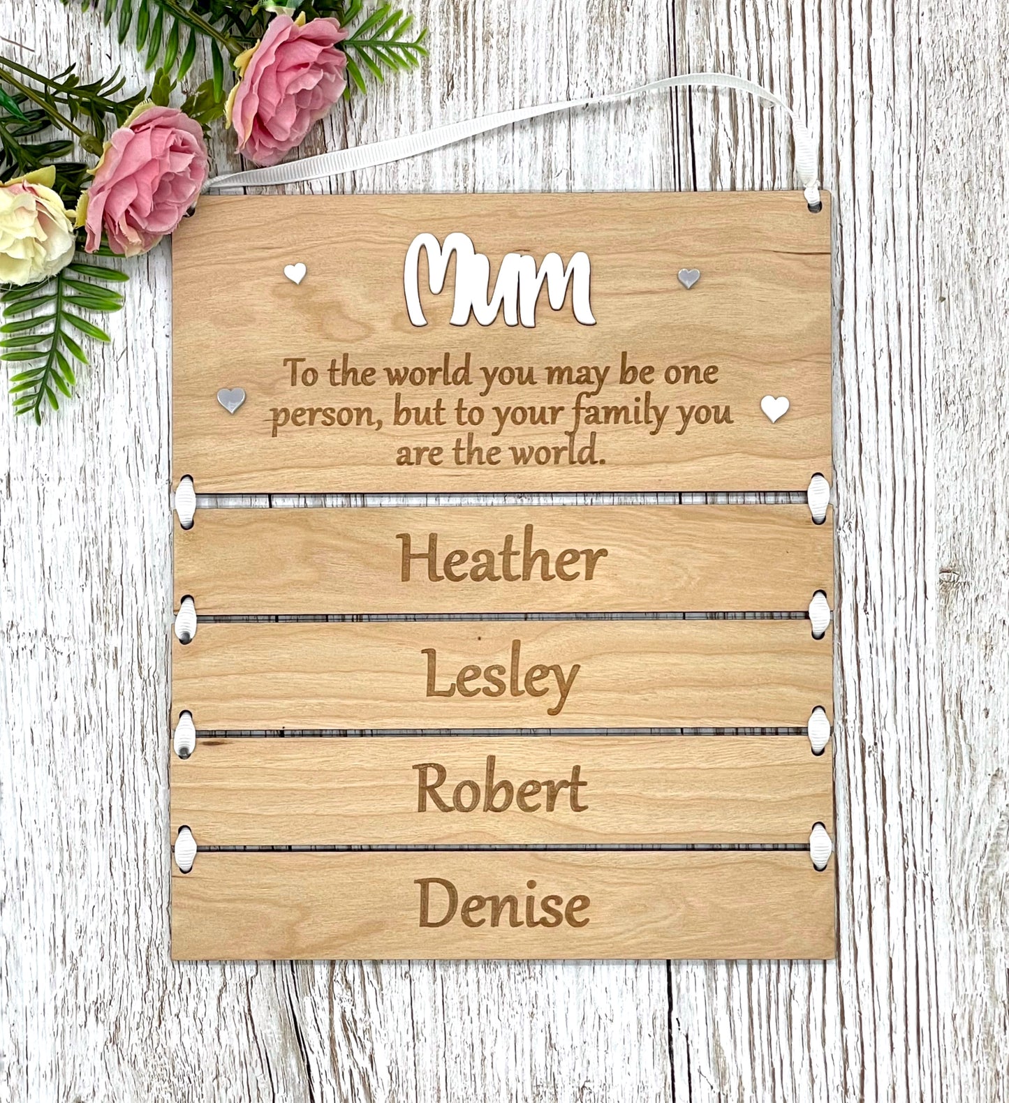 Mum Mummy Gift Personalised Hanging Plaque