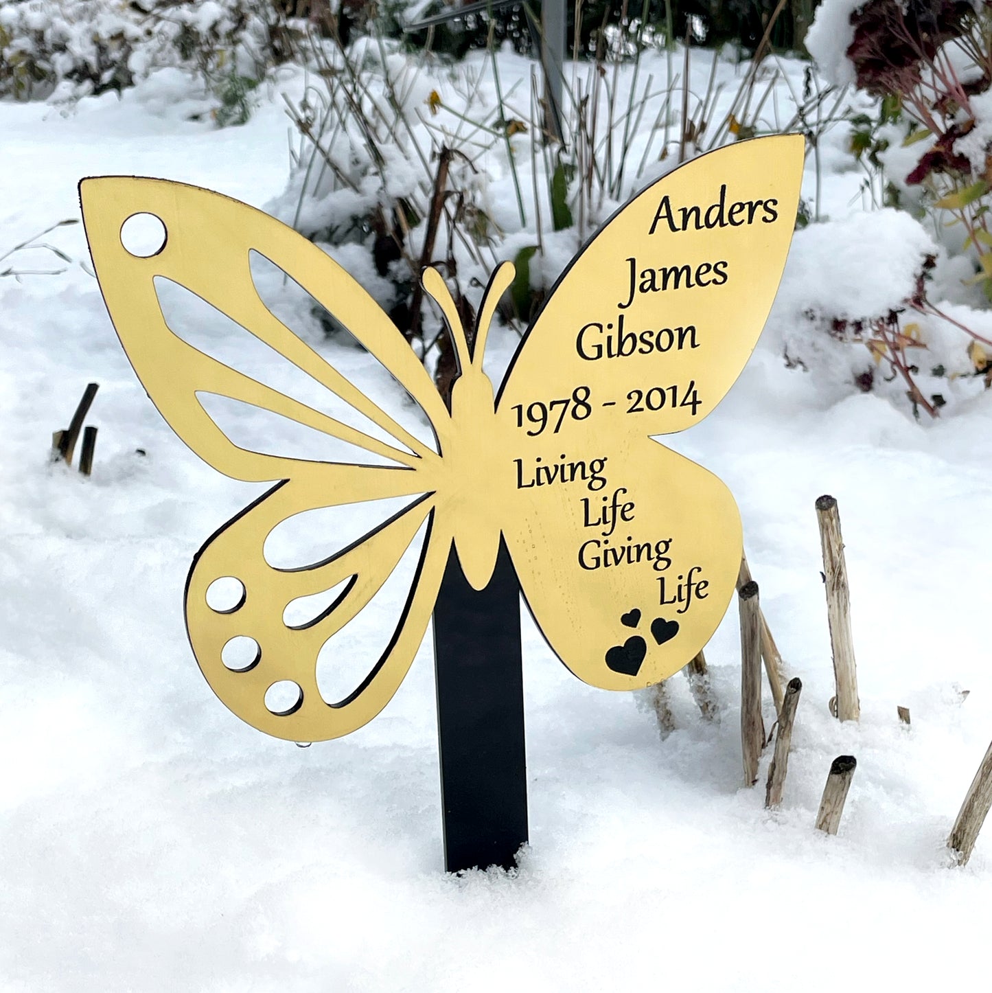 Memorial Personalised Engraved Plaque | Butterfly Grave Marker Plaque