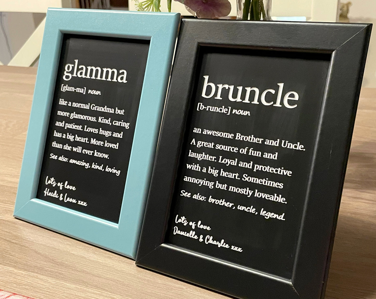 Brother Uncle Definition Engraved Frame Gift