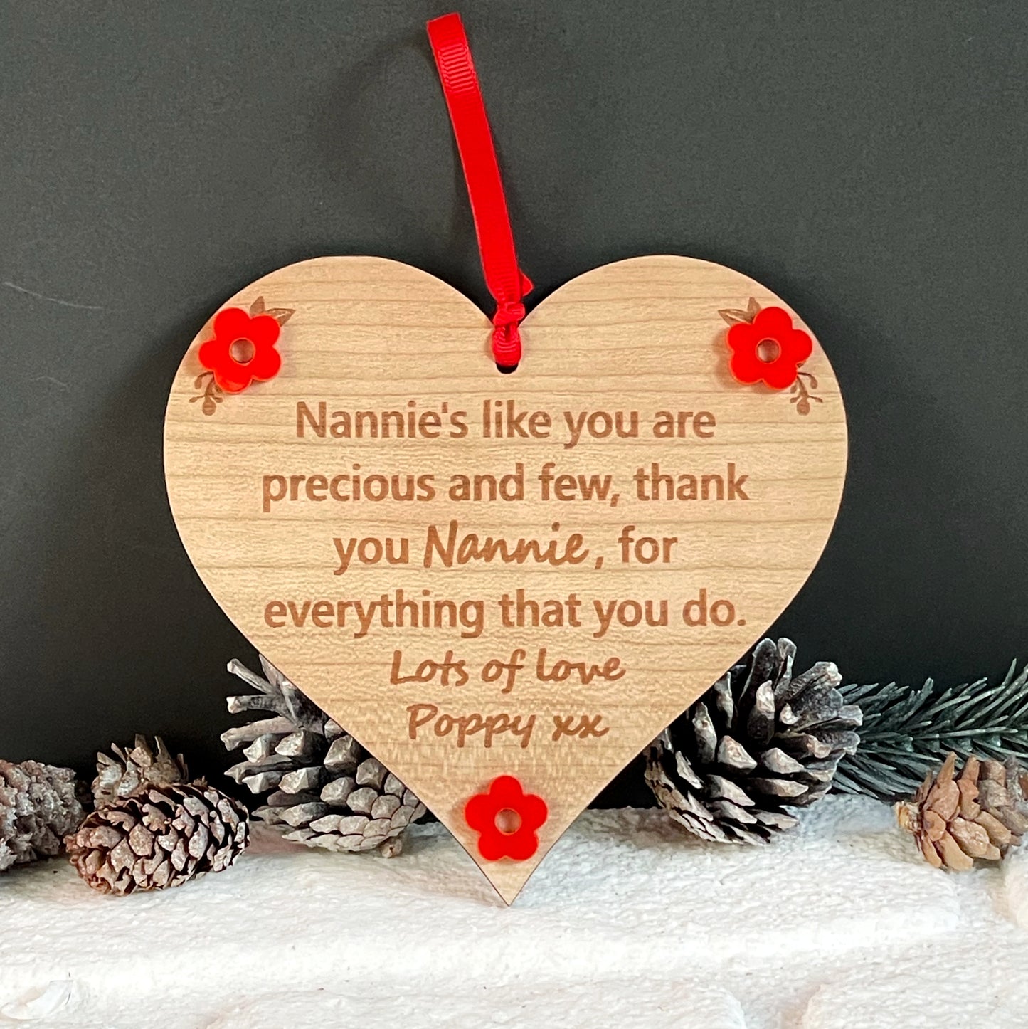 Nana Grandma Personalised Heart Gift | Nanny Like You Heart Plaque