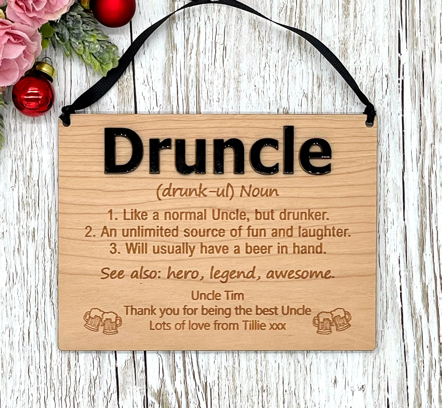 Uncle Gift Personalised Plaque | Druncle Gift