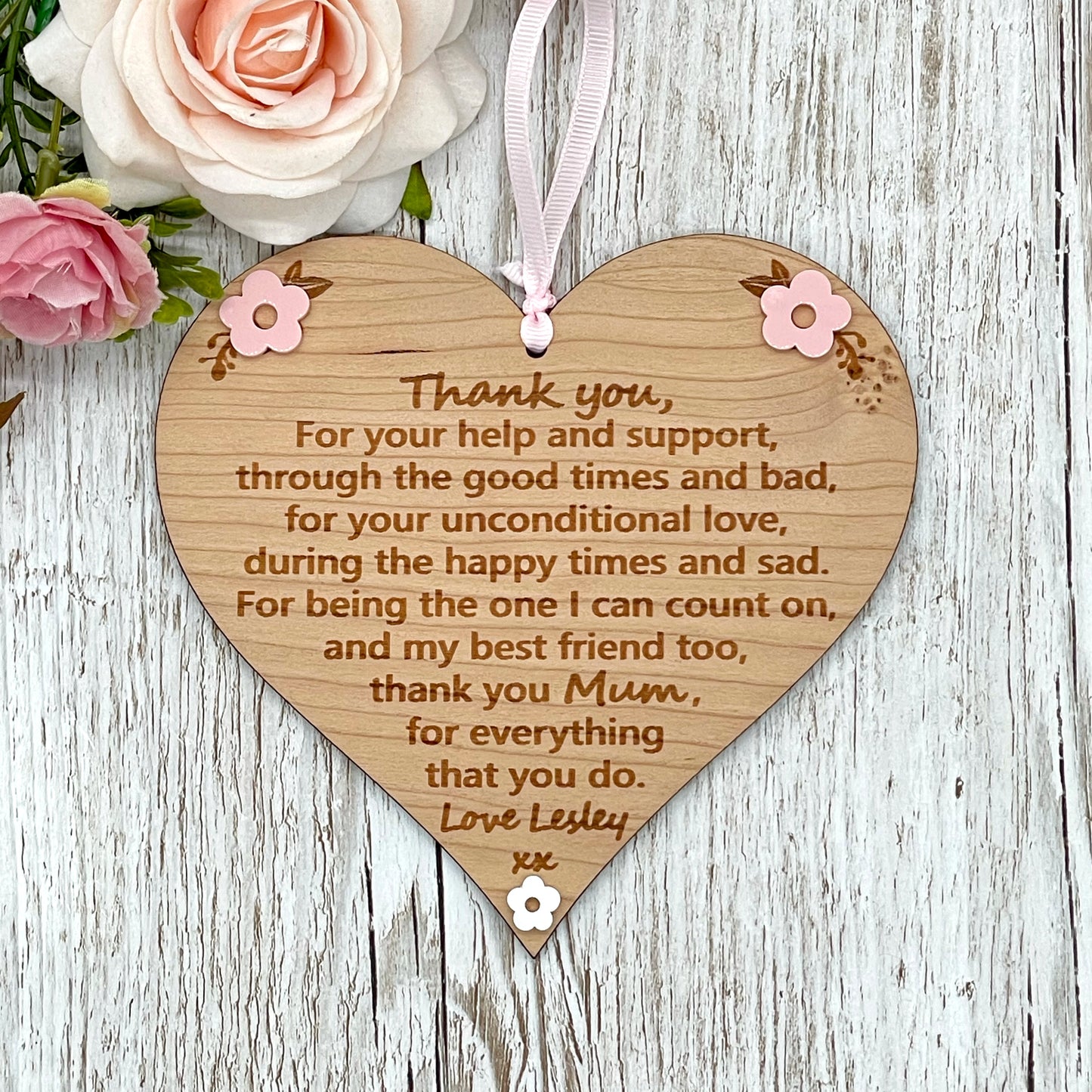 Mum Thank You Personalised Plaque | Mothers Day Gift