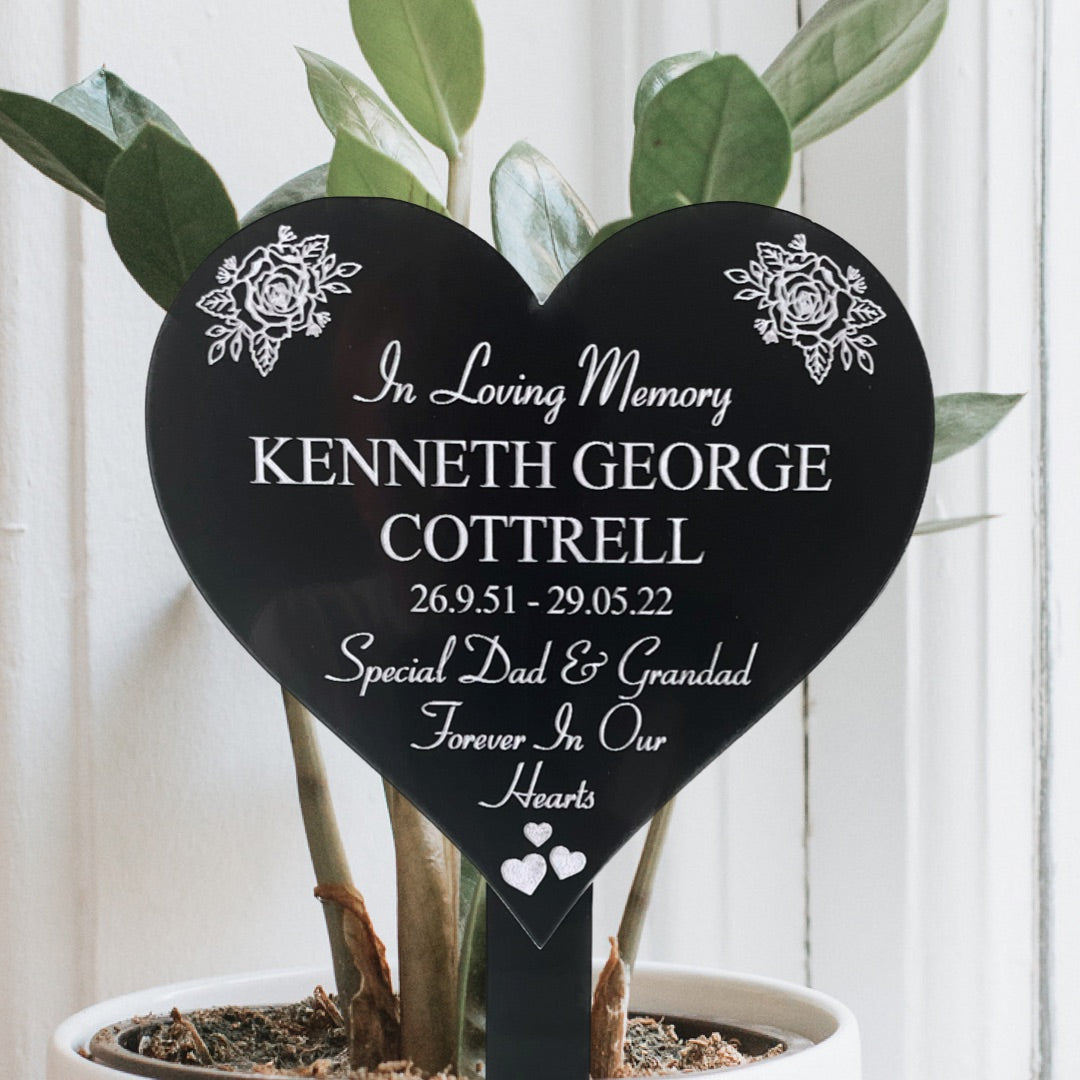 Memorial Personalised Engraved Plaque | Grave Marker Plaque