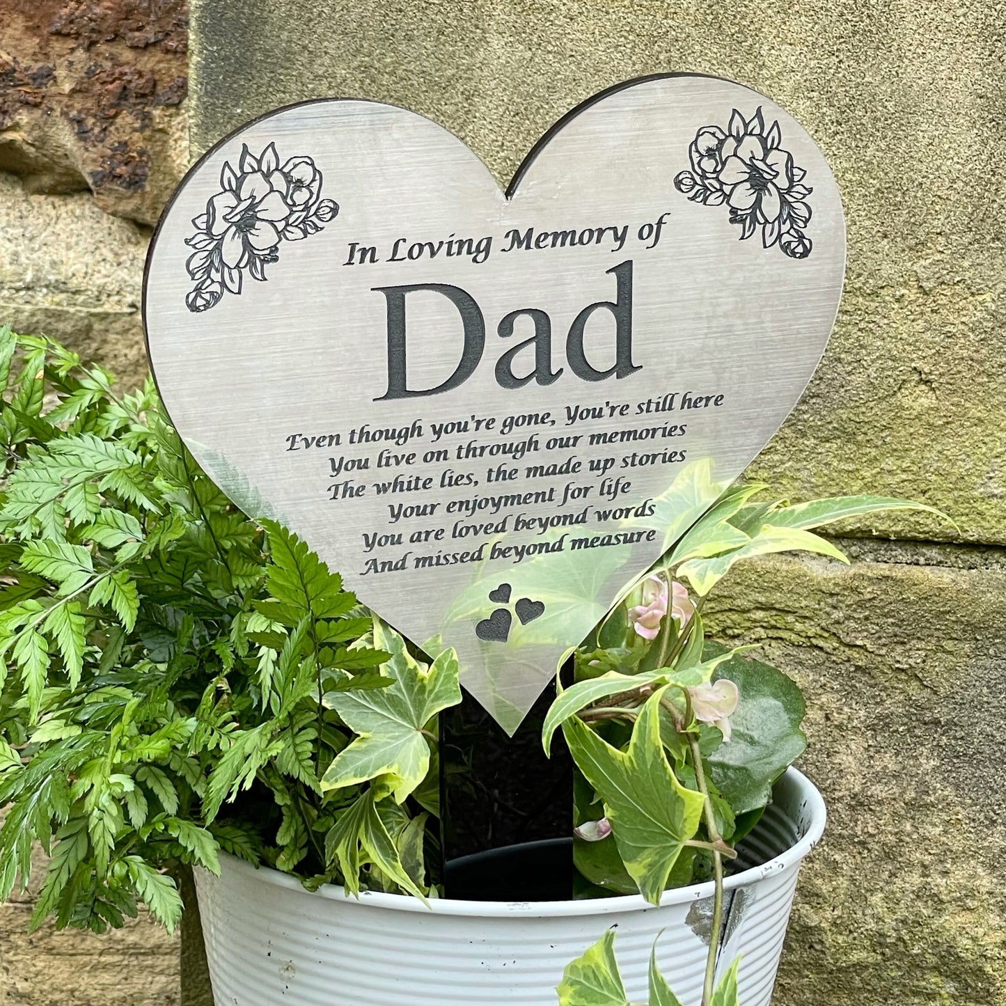 Memorial Personalised Engraved Plaque | Grave Marker Plaque