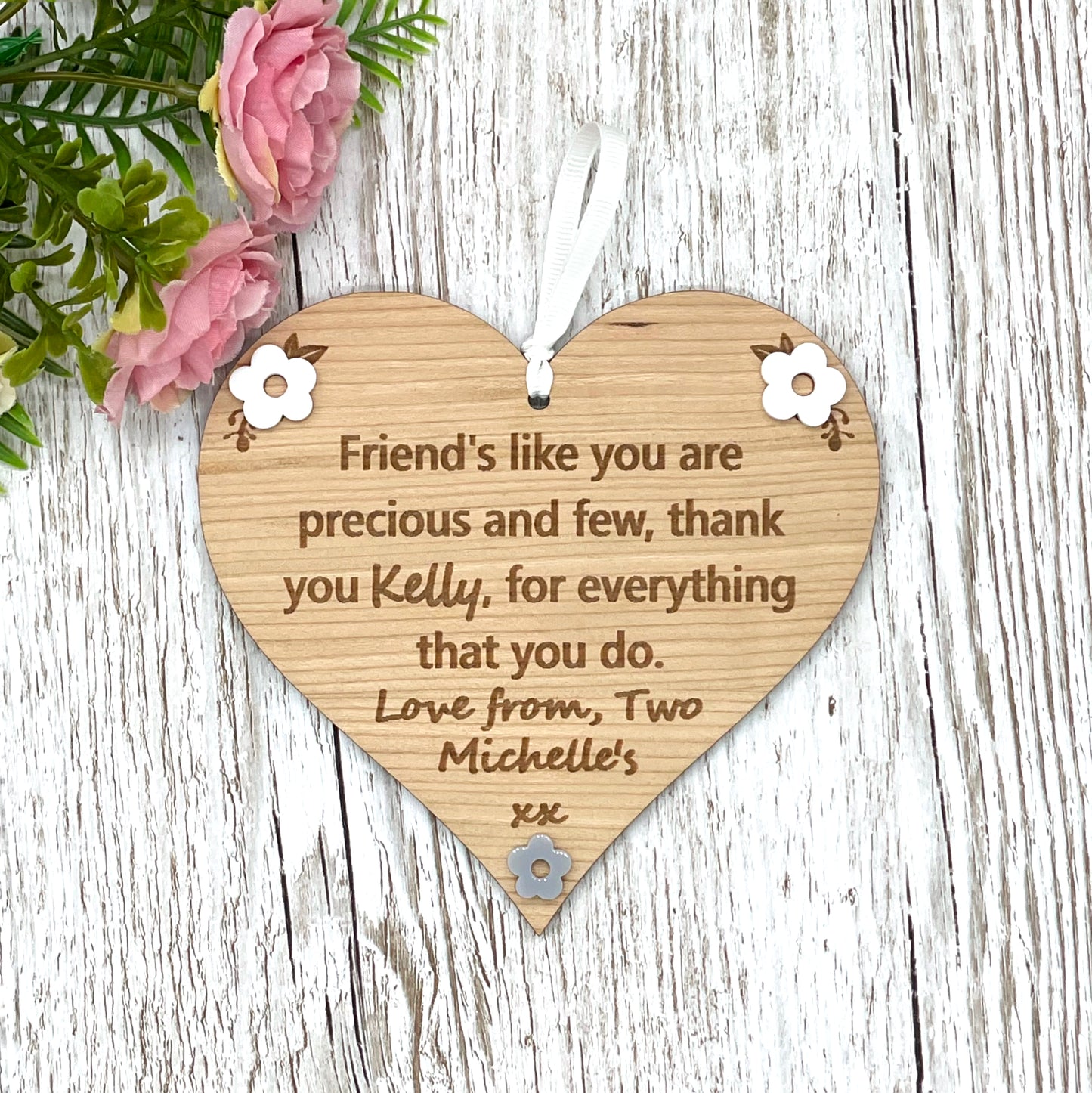 Friend Personalised Heart Gift | Friends Like You Heart Plaque