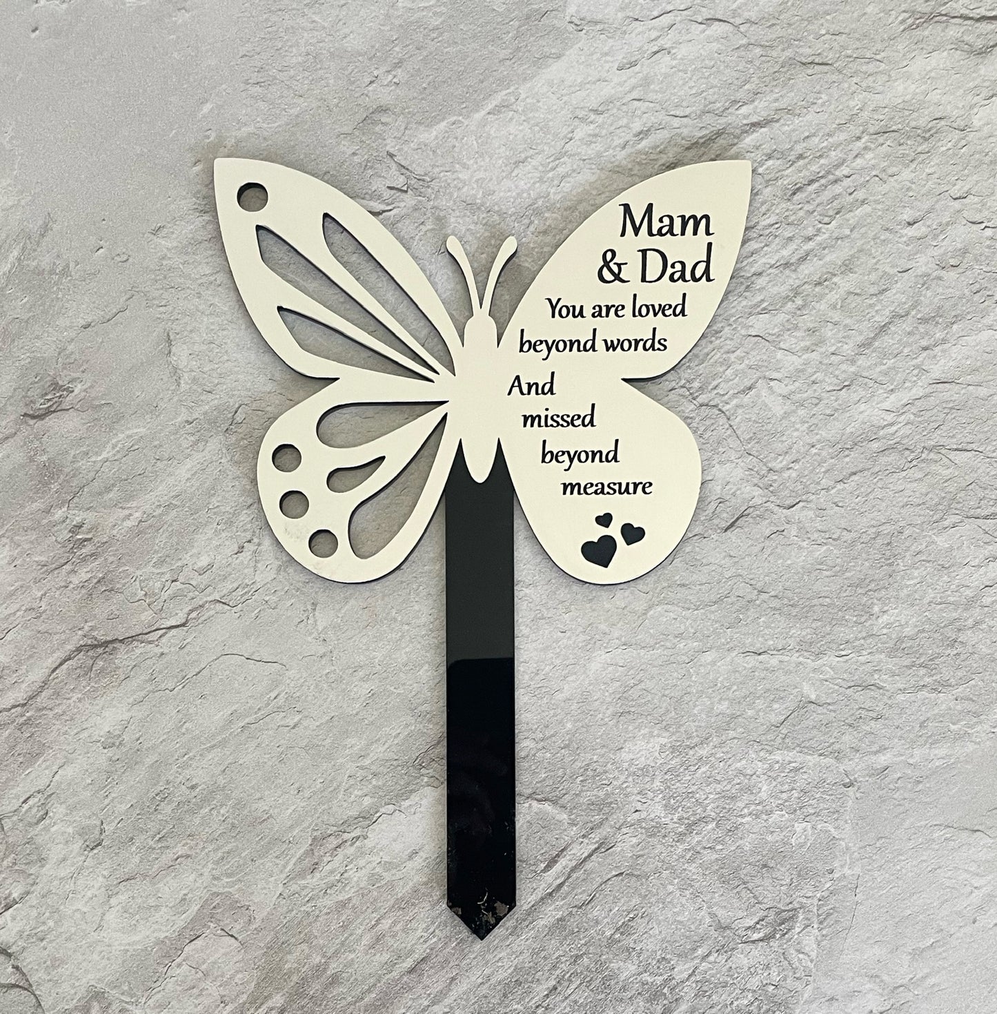 Memorial Personalised Engraved Plaque | Butterfly Grave Marker Plaque