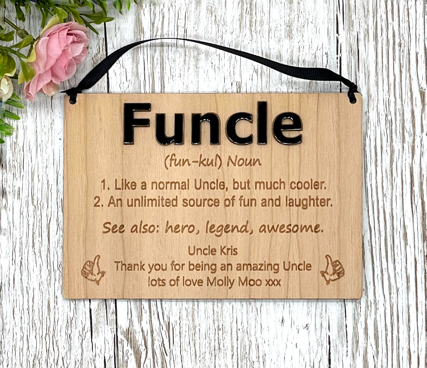 Uncle Gift Personalised Plaque | Funcle Gift