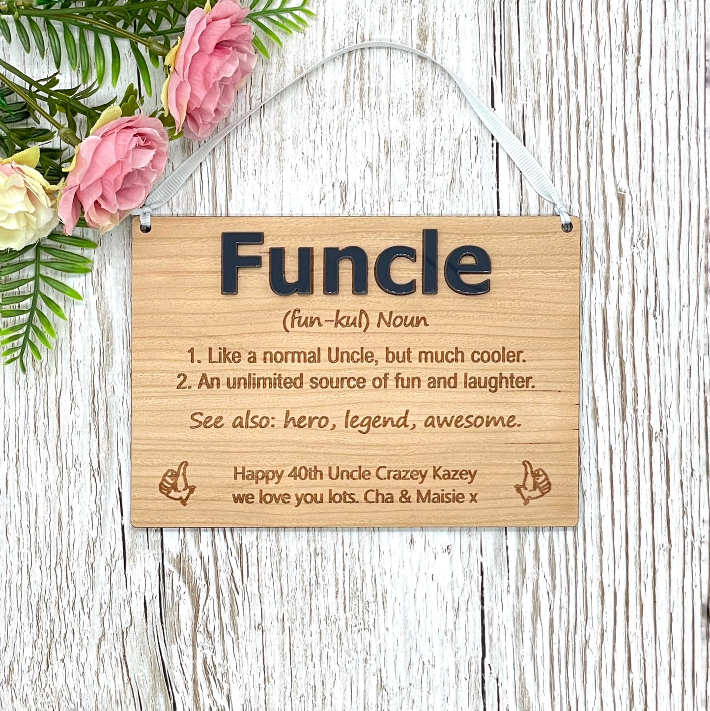 Uncle Gift Personalised Plaque | Funcle Funny Gift