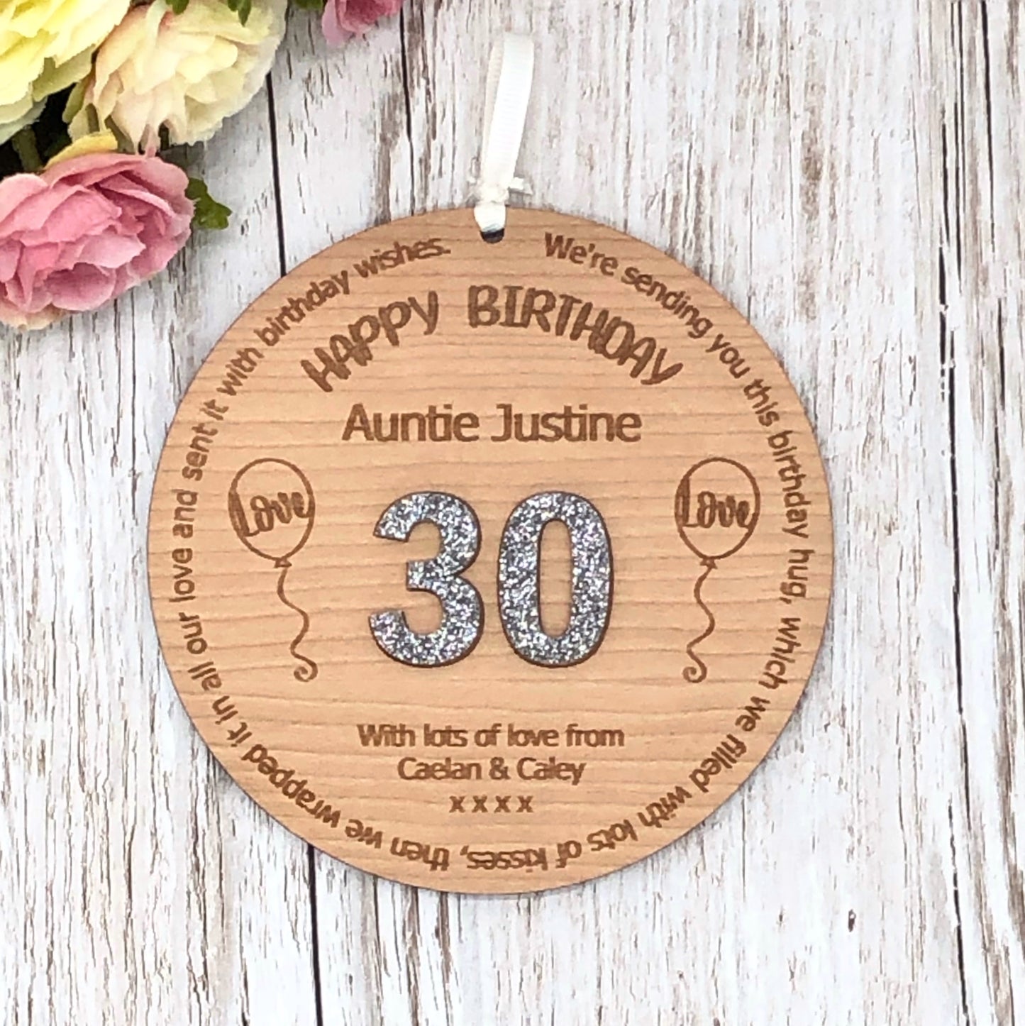 30th 40th 50th Birthday Gift Personalised Plaque | Any Age