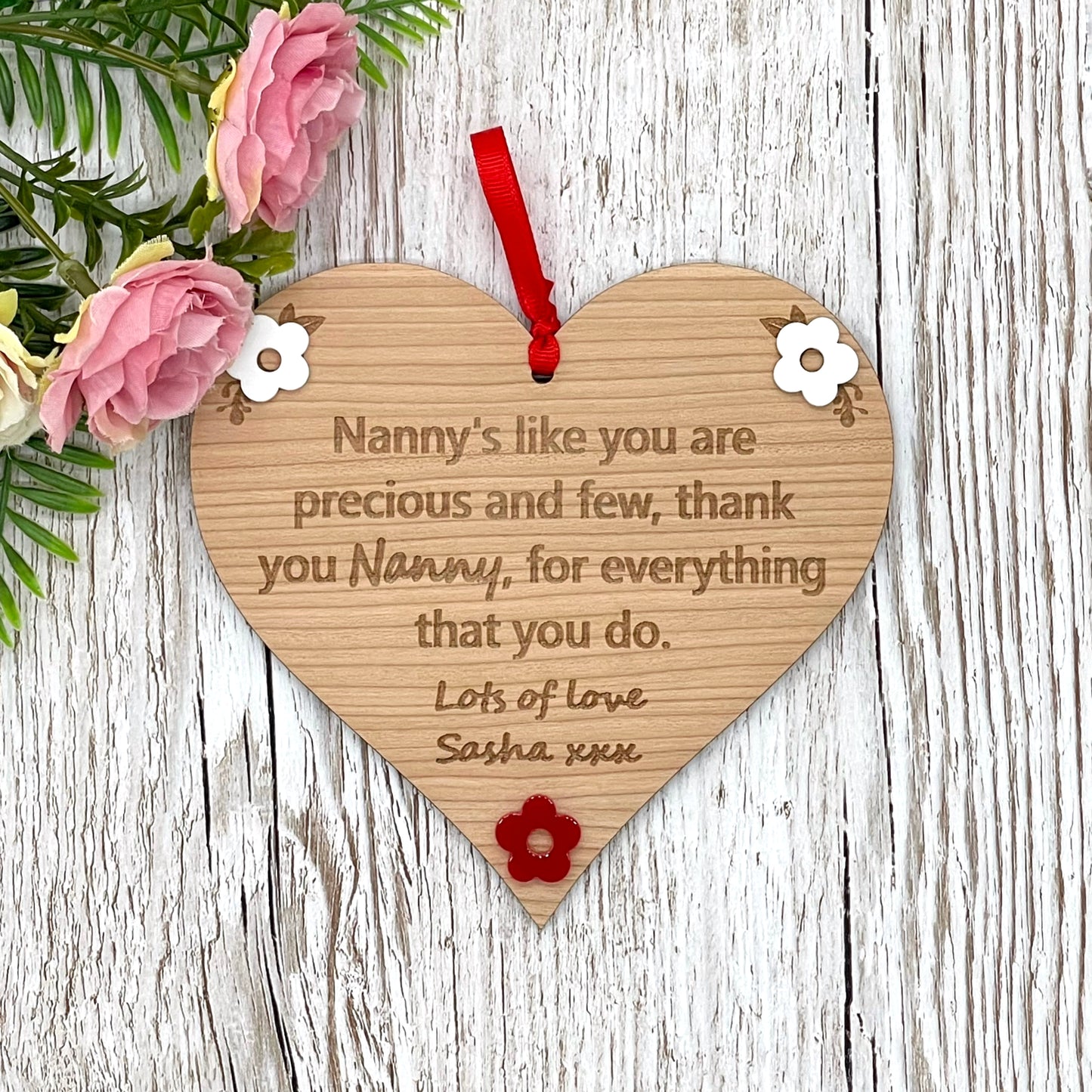 Nana Grandma Personalised Heart Gift | Nanny Like You Heart Plaque
