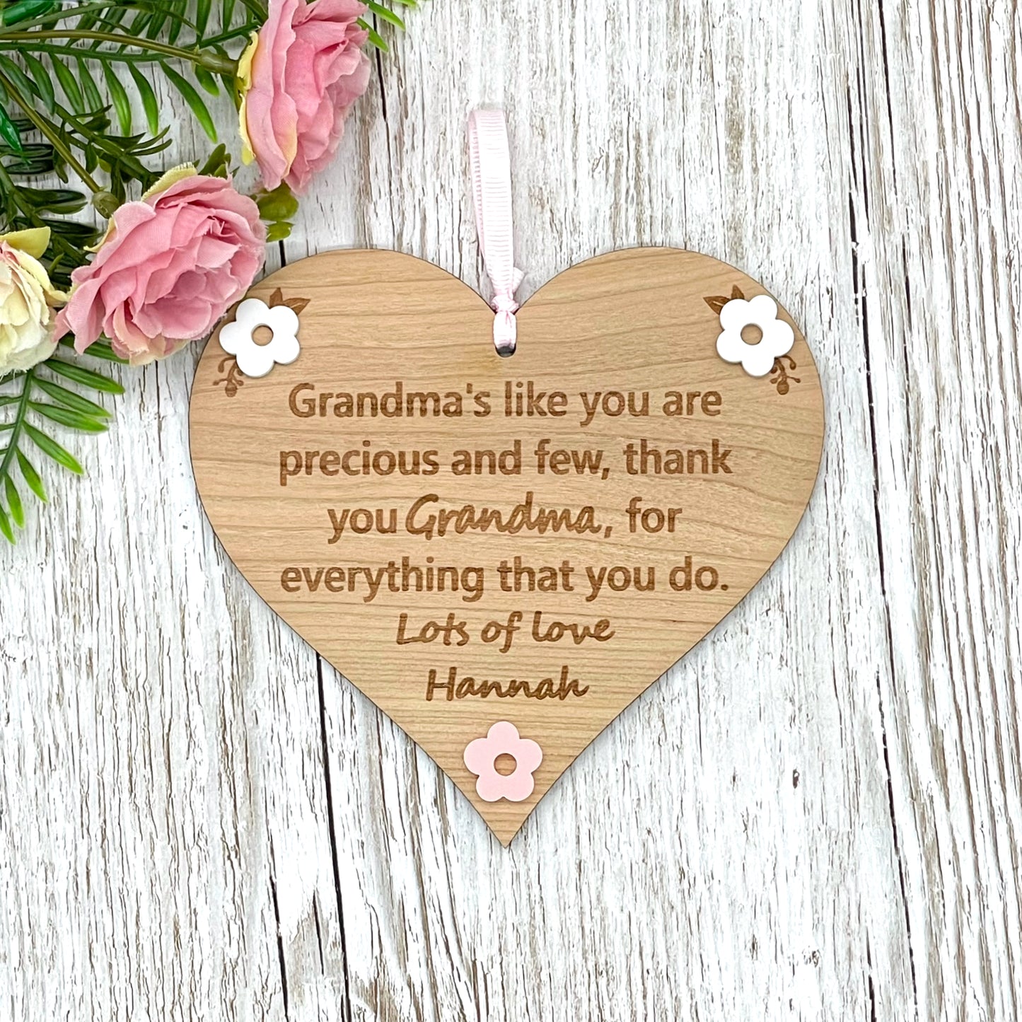 Nana Grandma Personalised Heart Gift | Nanny Like You Heart Plaque