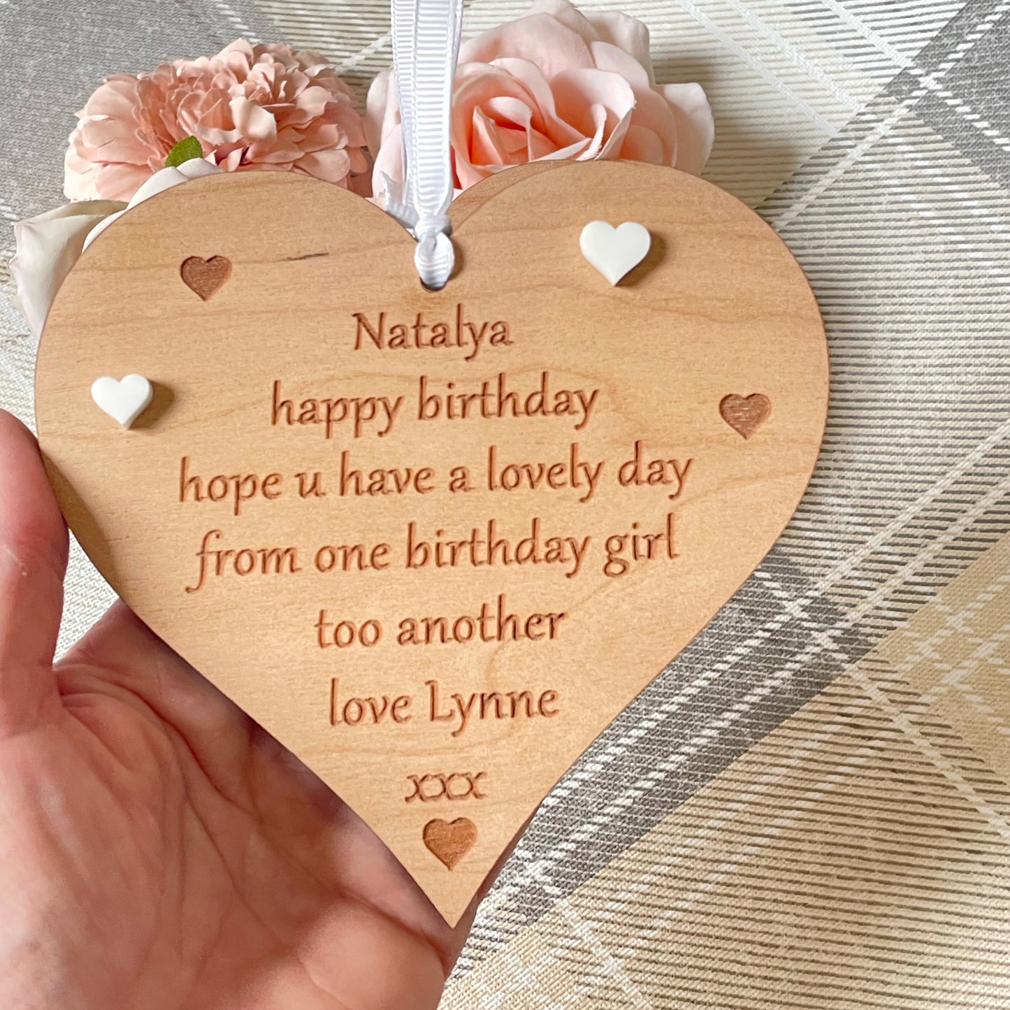 Custom Engraved Heart | Any Wording Design Your Own Gift