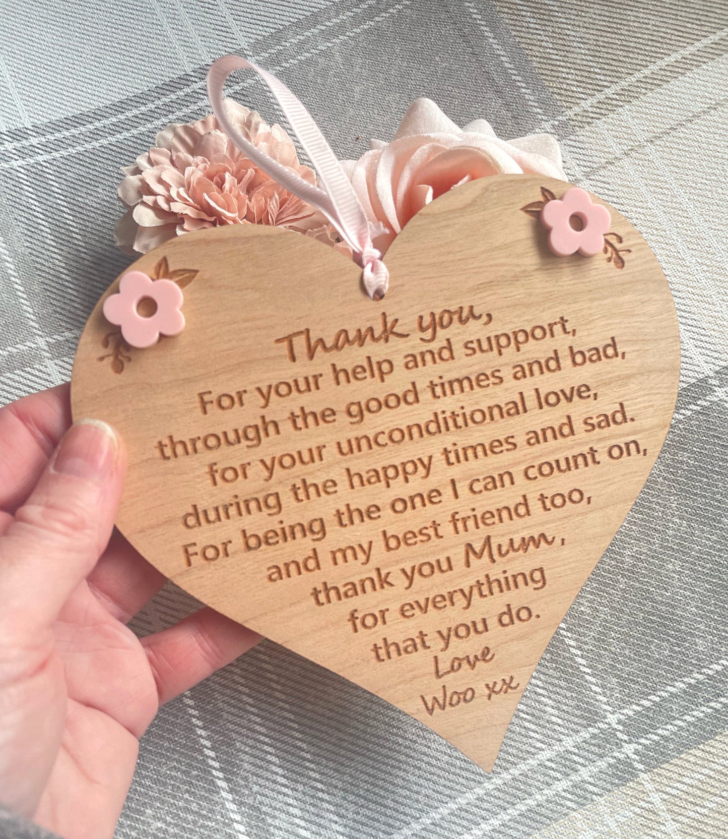 Mum Thank You Personalised Plaque | Mothers Day Gift