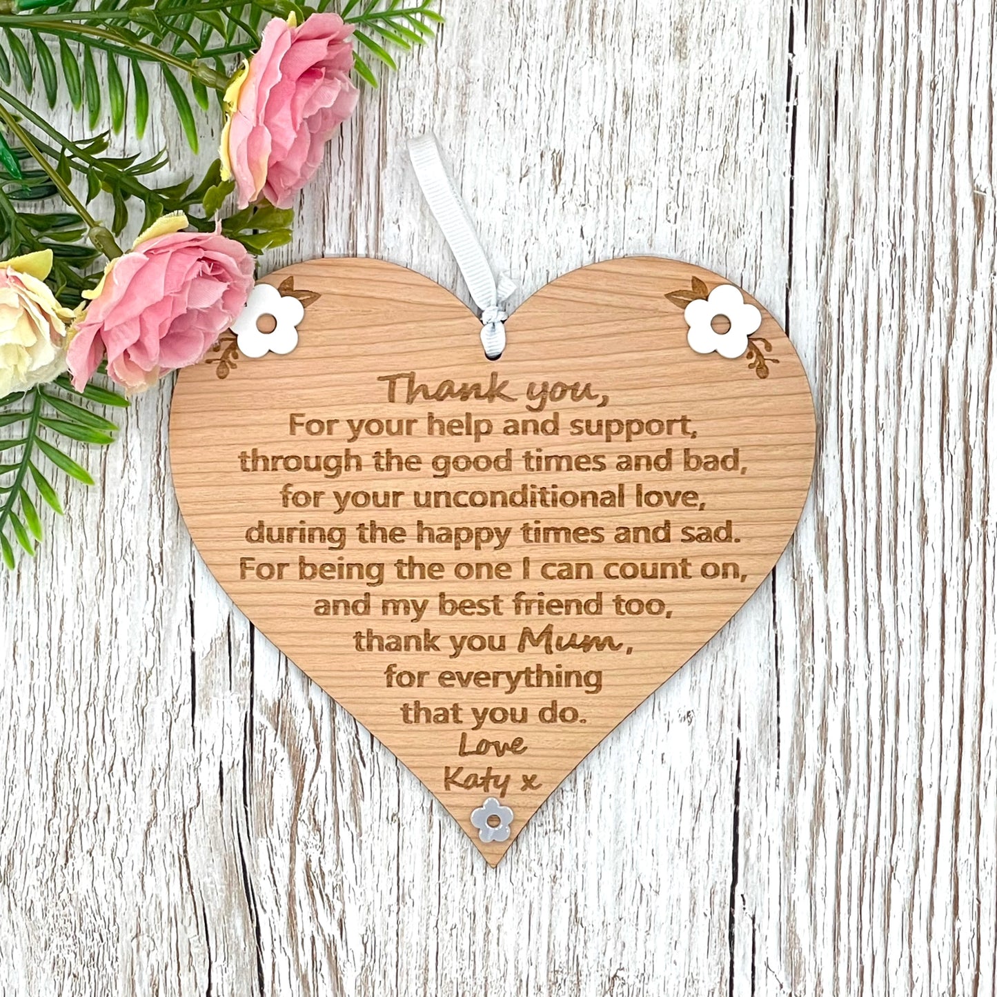 Mum Thank You Personalised Plaque | Mothers Day Gift