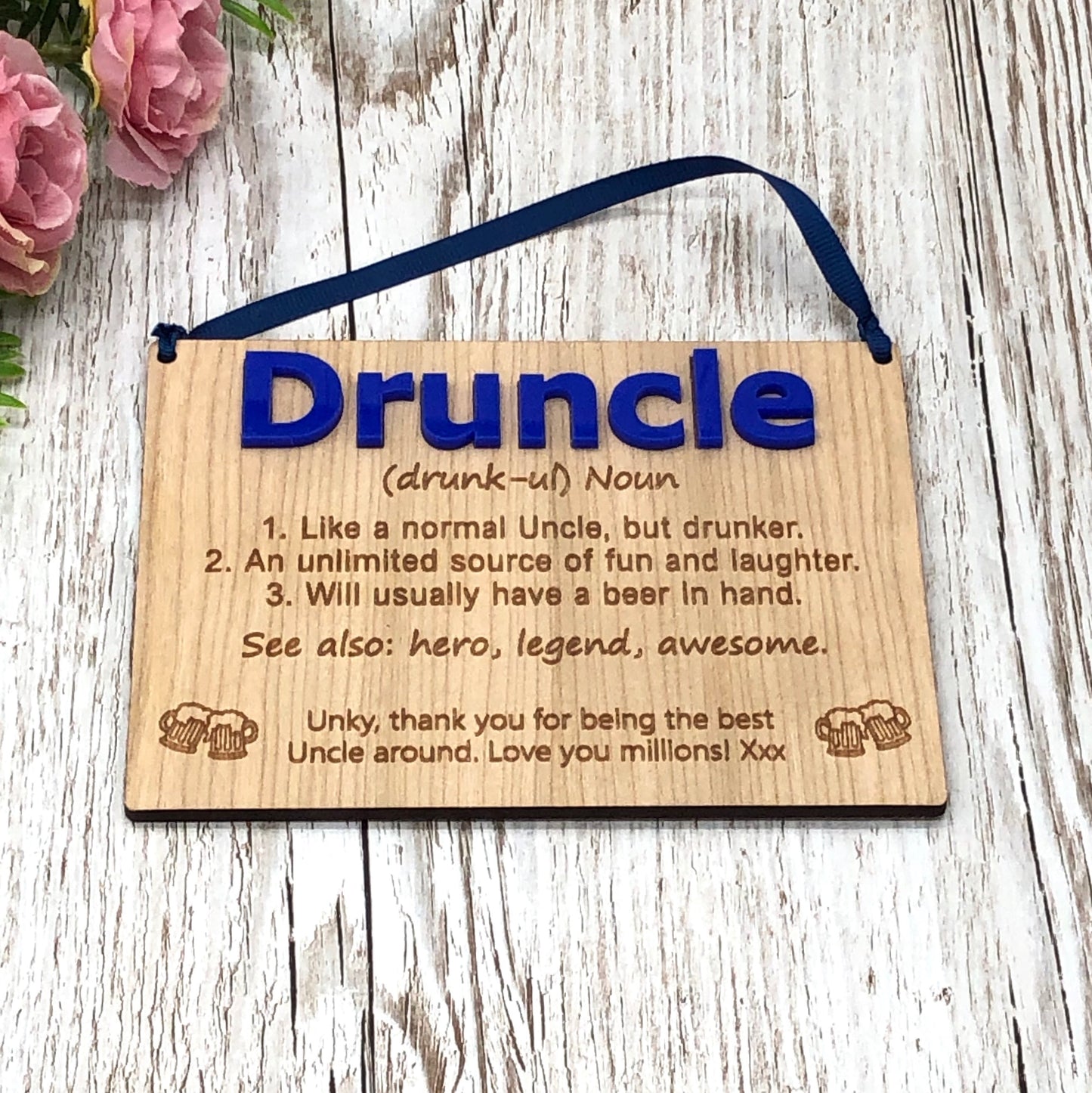 Uncle Gift Personalised Plaque | Druncle Gift