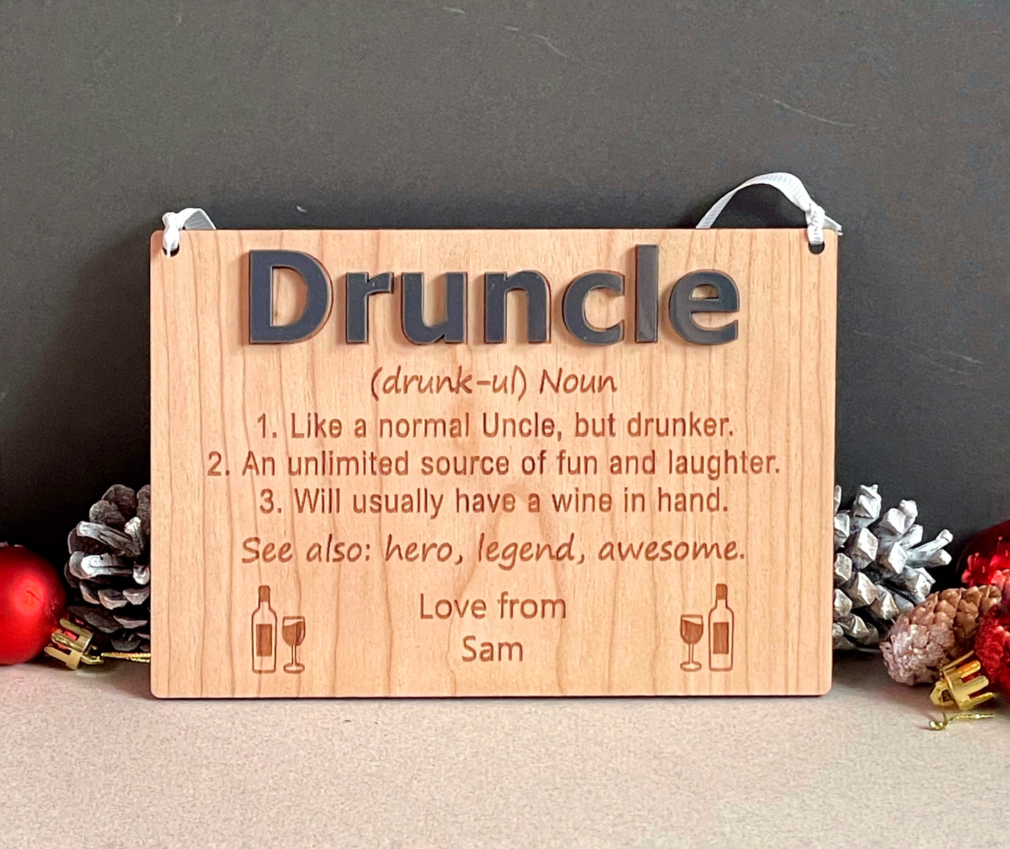 Uncle Gift Personalised Plaque | Druncle Gift